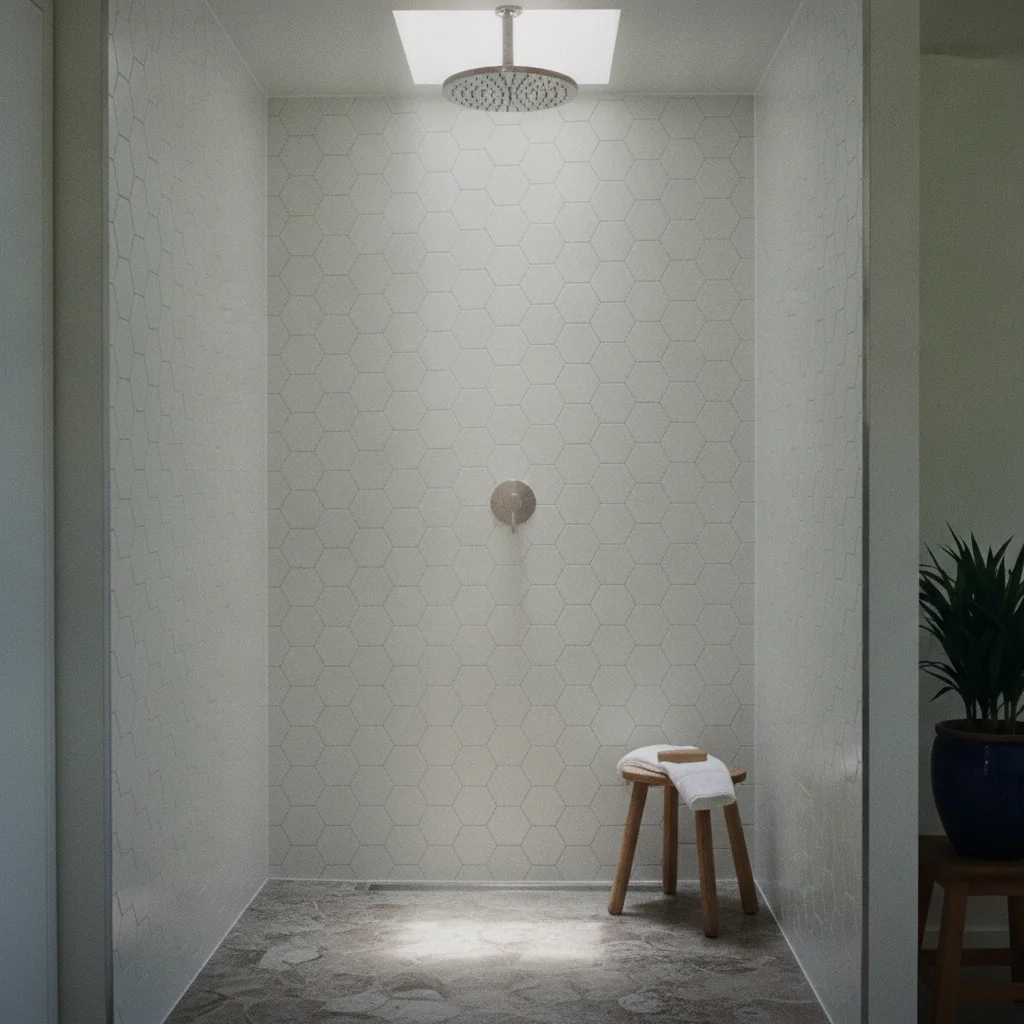 Carrelage adhesif dans une douche italienne : reussir l'etancheite