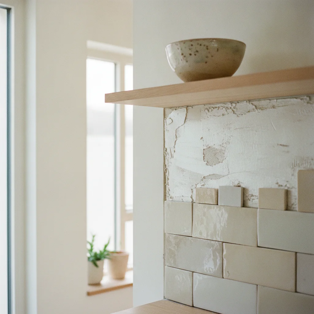 Zellige blanc nacré : la lumière qui bouge sur le mur