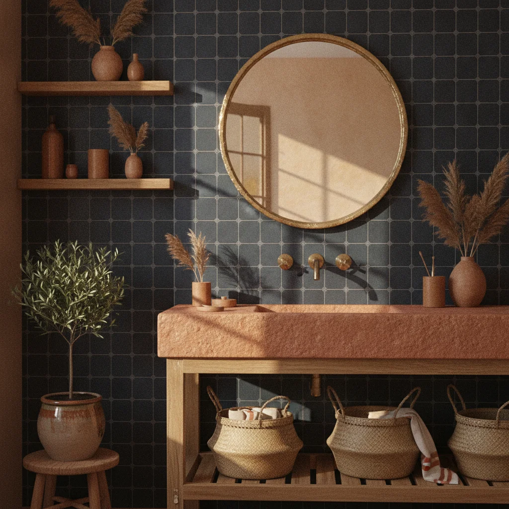Carrelage adhesif zellige bleu : l'esprit mediterraneen